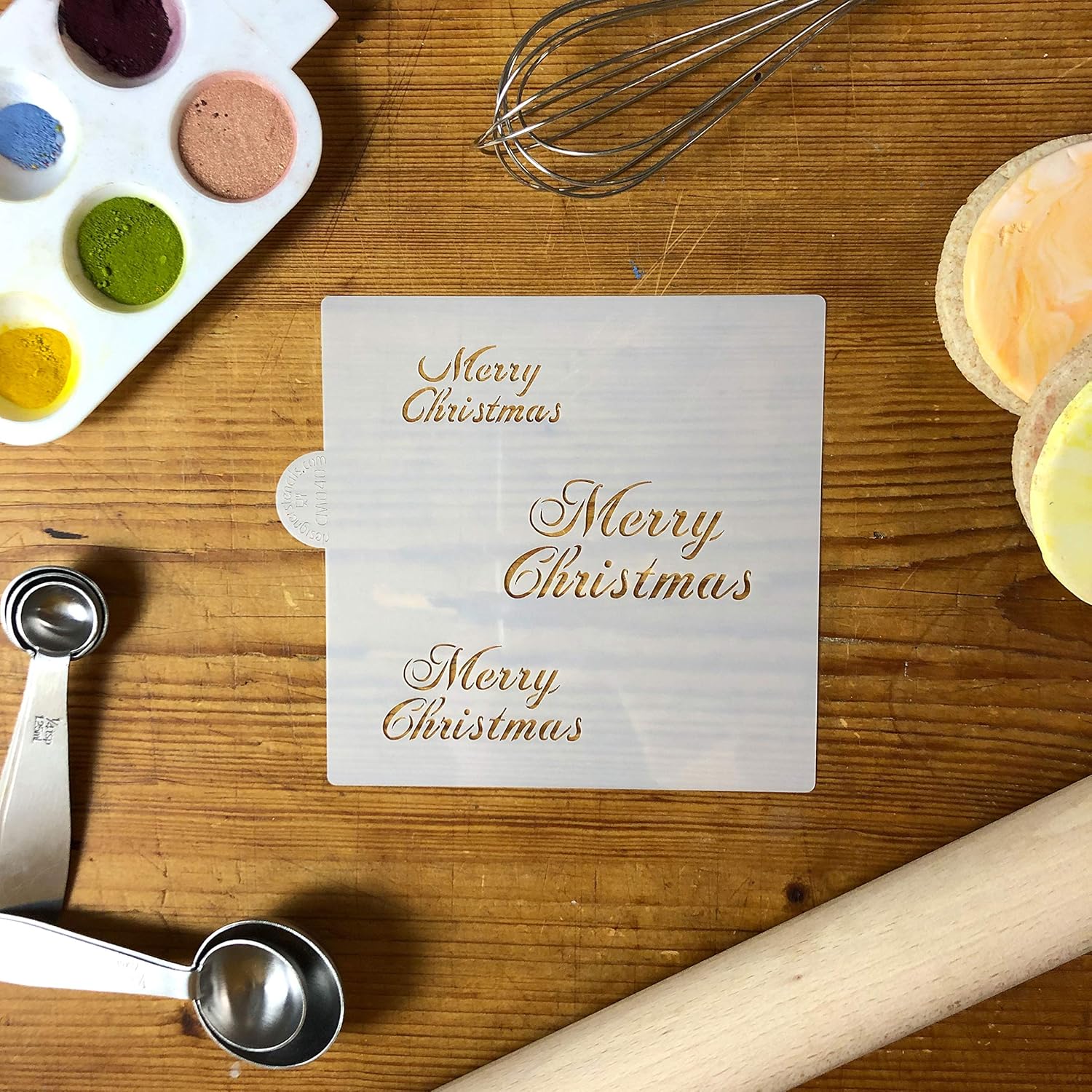 Plantilla de galletas y manualidades de Feliz Navidad de Designer Stencils