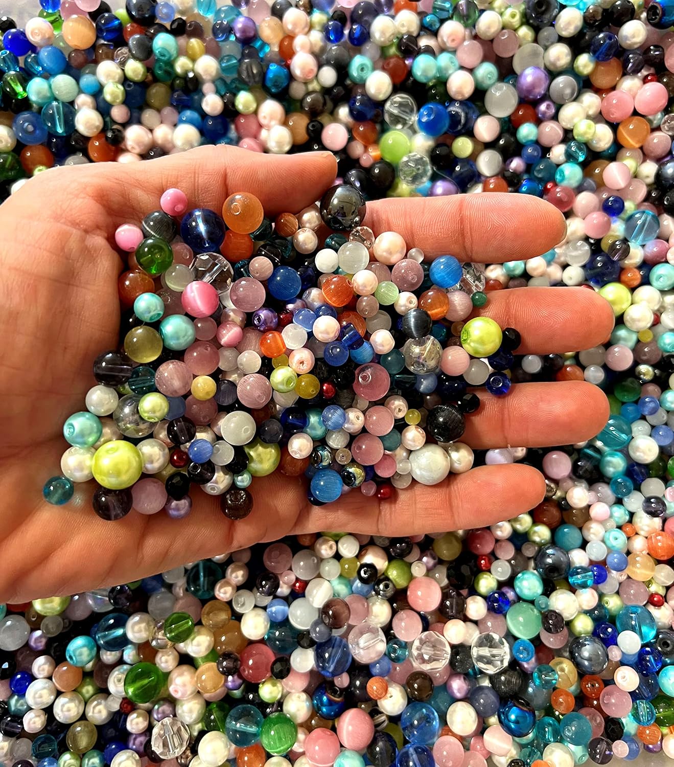 Surtido de cuentas sueltas, manualidades, proyectos de bricolaje de pulseras, kit de cuentas, múltiples colores a granel de cuentas de semillas, kit