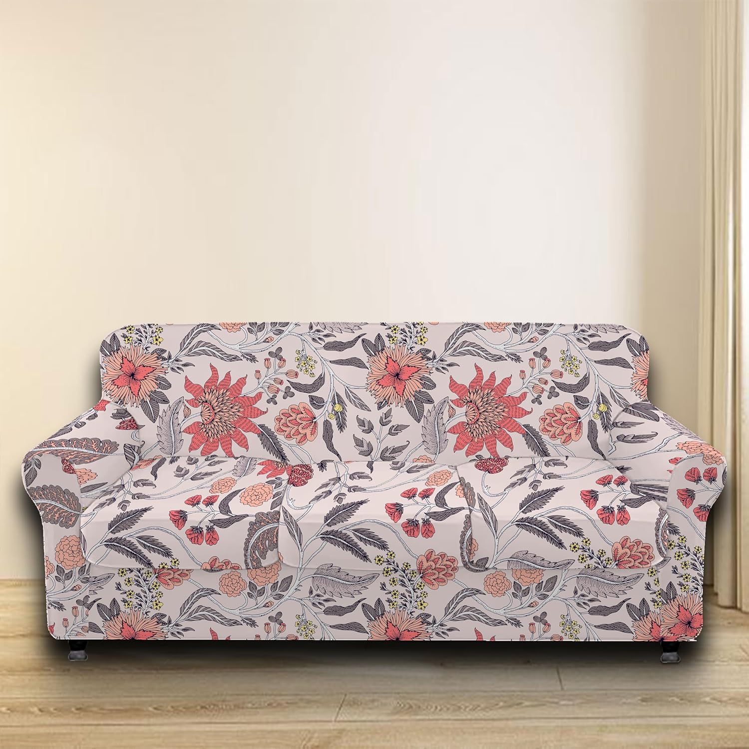 CRFATOP Fundas de sofá de 4 piezas para sofá de 3 cojines, fundas de sofá estampadas, funda elástica para sofá de 3 cojines separados, fundas de