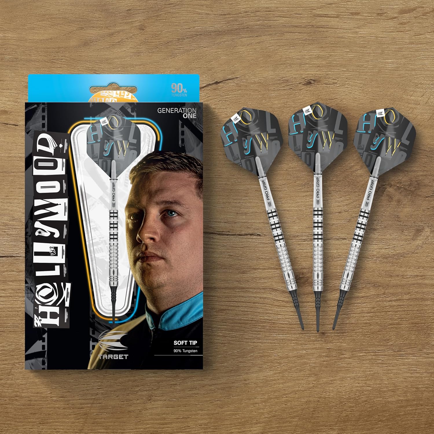 Target Darts Chris Dobey G1 19G 90% tungsteno punta suave juego de dardos