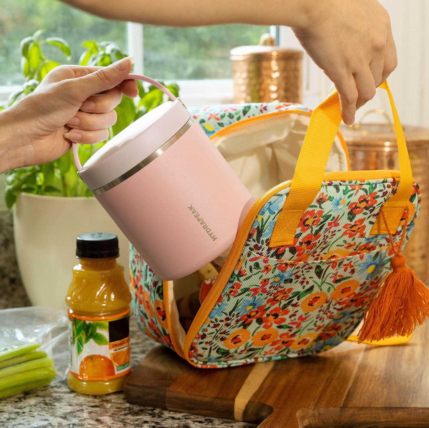 Hydrapeak Termo de acero inoxidable de 32 onzas con aislamiento al vacío, termo para alimentos calientes y alimentos fríos, boca ancha a prueba de