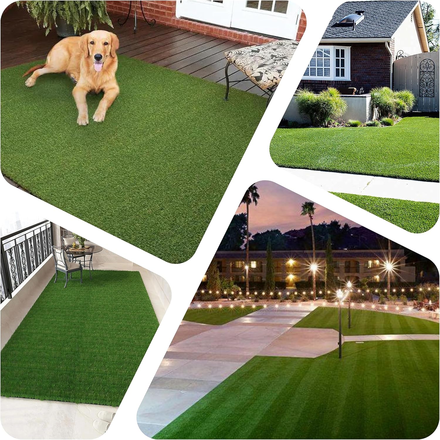 Cahslo Césped artificial realista de césped sintético grueso para mascotas, paisaje para interiores y exteriores, alta densidad, altura de la pila
