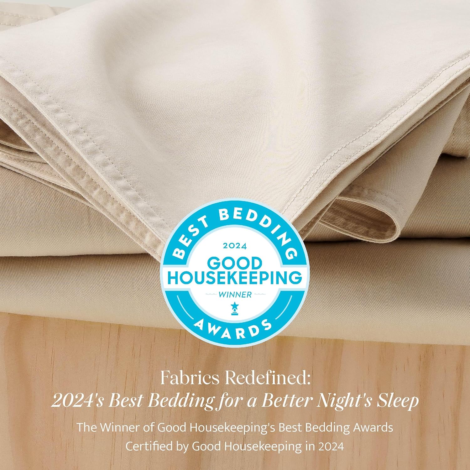 Double Stitch by Bedsure Juego de funda de edredón de algodón Tencel, Ganador del premio Good Housekeeping Award, funda de edredón de lujo tamaño