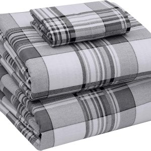 RUVANTI Juego de sábanas de franela de tamaño individual, 100% algodón cepillado, bolsillos profundos de 16 pulgadas, se adapta a hasta 18 pulgadas, RUVANTI Juego de sábanas de franela de tamaño individual, 100% algodón cepillado, bolsillos profundos de 16 pulgadas, se adapta a hasta 18 pulgadas,