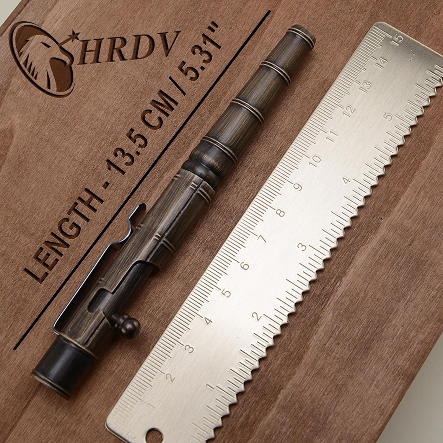 Bolígrafo personalizado con texto o logotipo, bolígrafo de latón con nodo de clip de metal para temblor, parkinson, artritis, oficina, EDC táctico