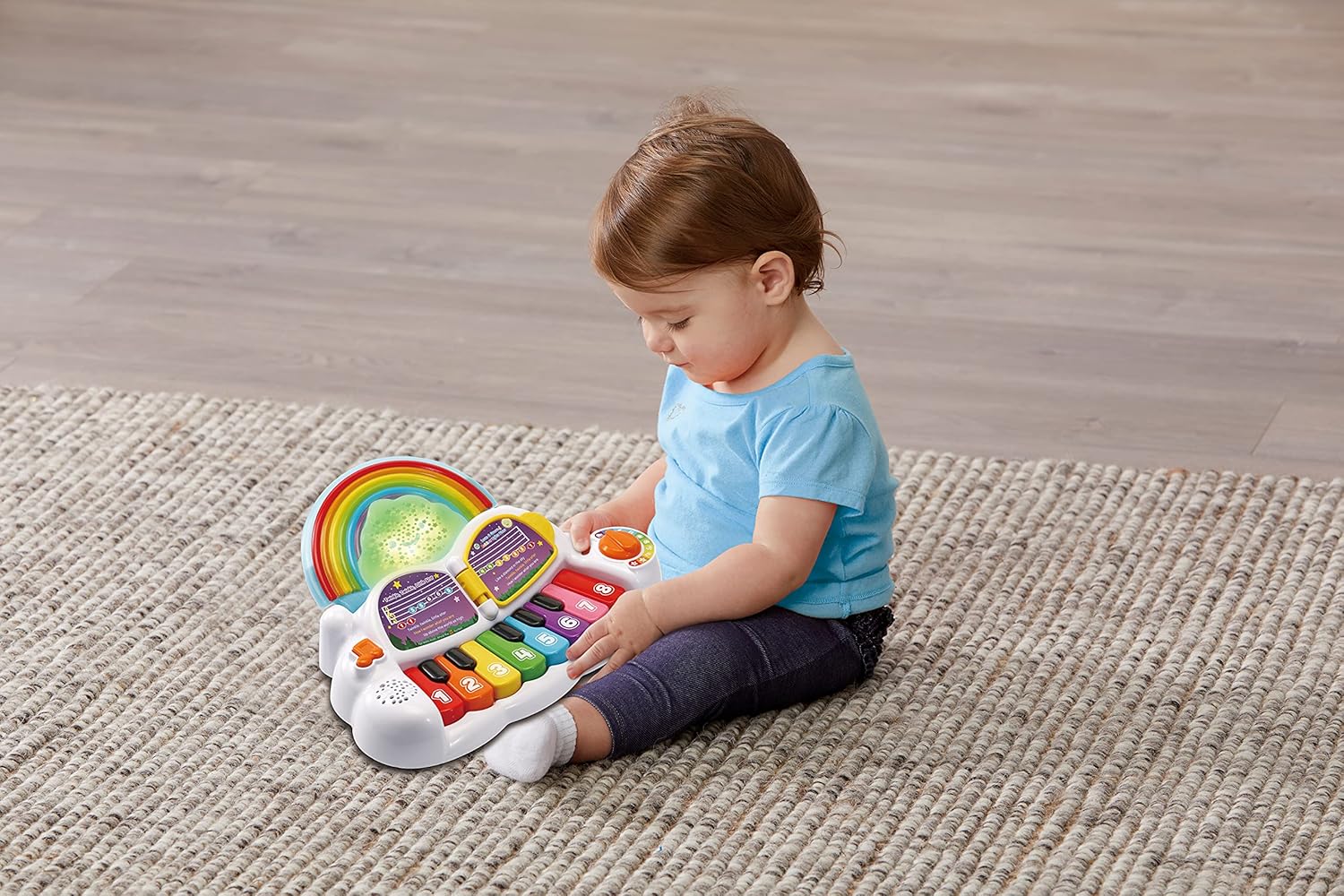 LeapFrog Learn & Groove – Piano de luces arcoíris, juguete musical para bebé con sonidos, colores y números, juegos de aprendizaje en inglés y