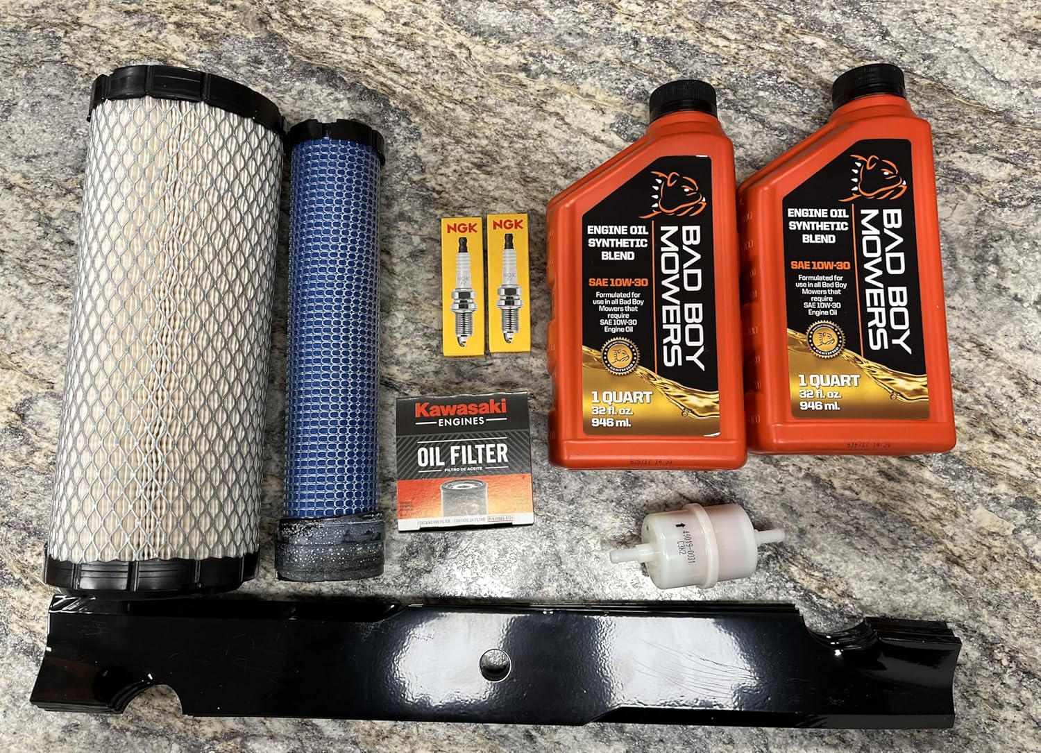 Bad Boy Cortacésped Kawasaki FX850 Kit de servicio con cuchillas para Outlaw XP 61″ 2012 y más