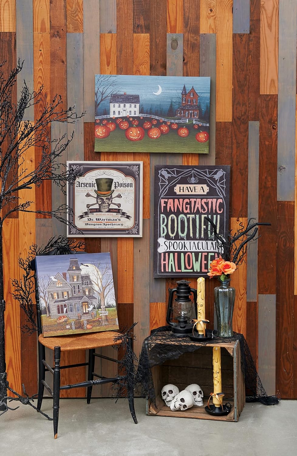 C&F Home Velas LED sin llama de Frick & Frack de Halloween, figuras de decoración del hogar de Joe Spencer, figuras de decoración del hogar A2,
