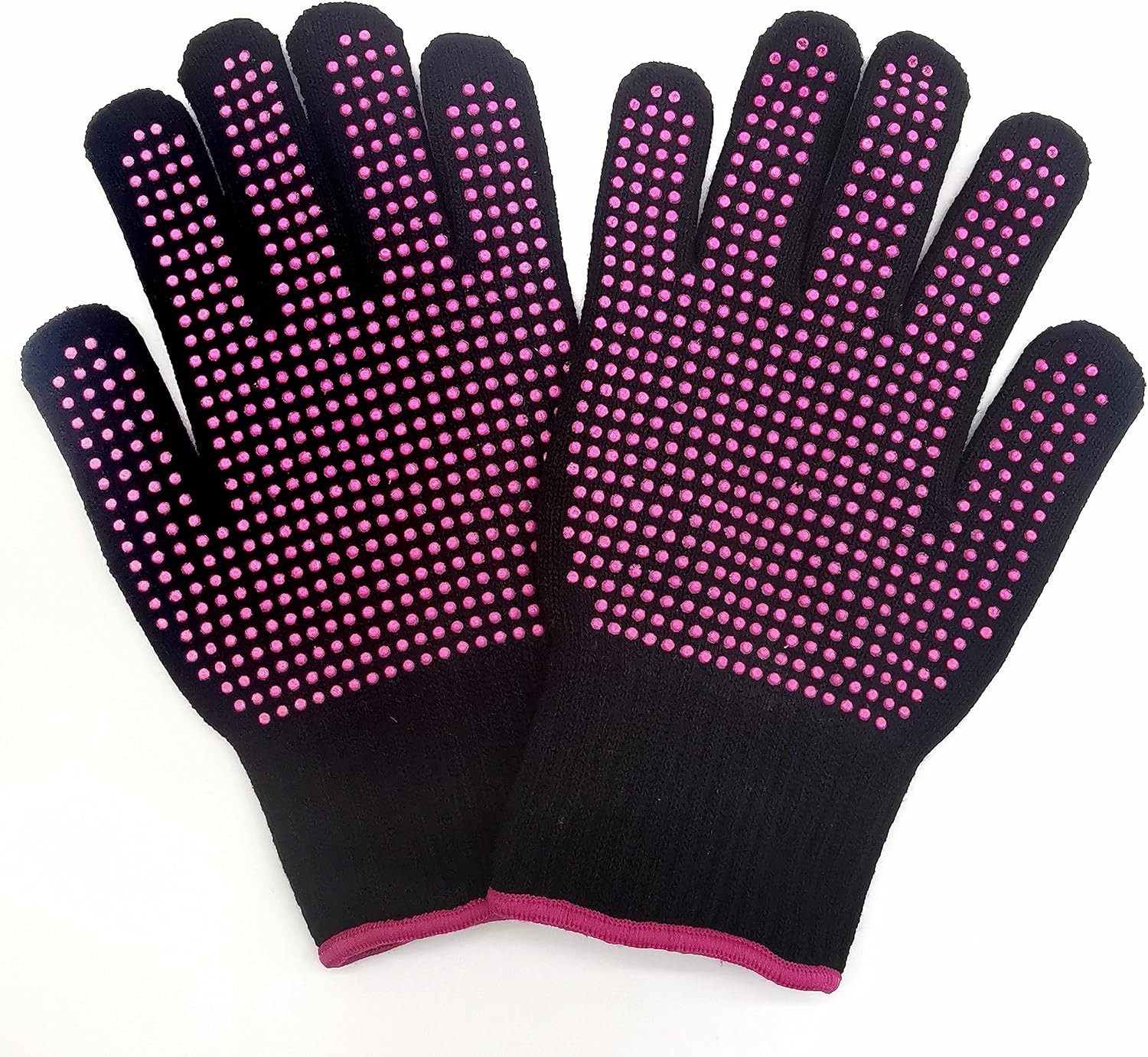 2 guantes resistentes al calor con golpes de silicona, guantes de peluquería anticalor para plancha plana, rizador, secador de pelo y otras
