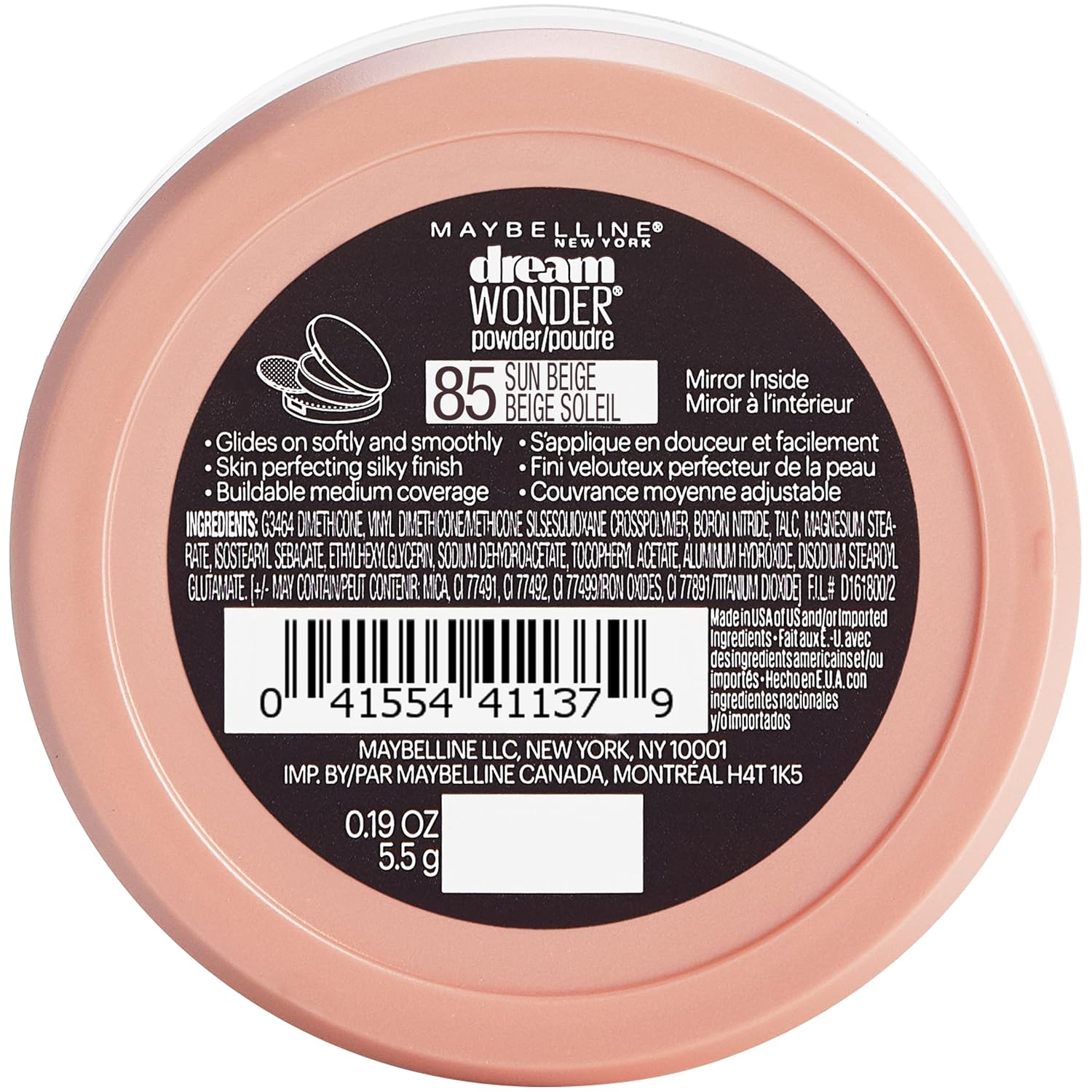 Polvo Maybelline New York Dream Wonder de 0.19 onzas, Beige sol