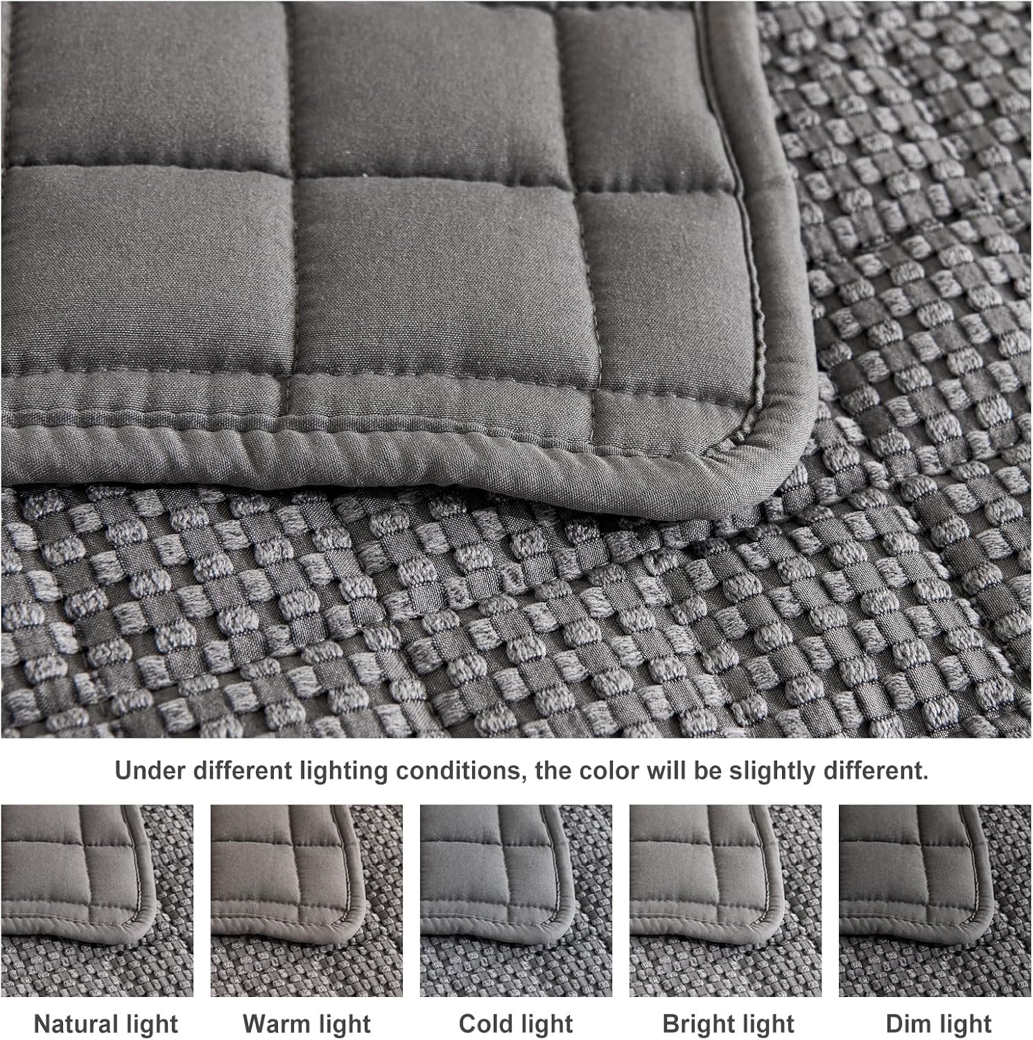 Juego de ropa de cama de tamaño King blanco con fundas de almohada, colcha ligera y suave, manta acolchada fina, para todas las estaciones, verano,