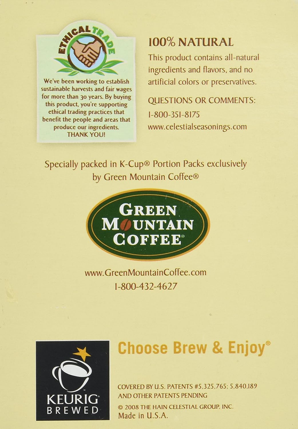 Celestial Seasonings Estuche de té verde K-Cup de 48 unidades