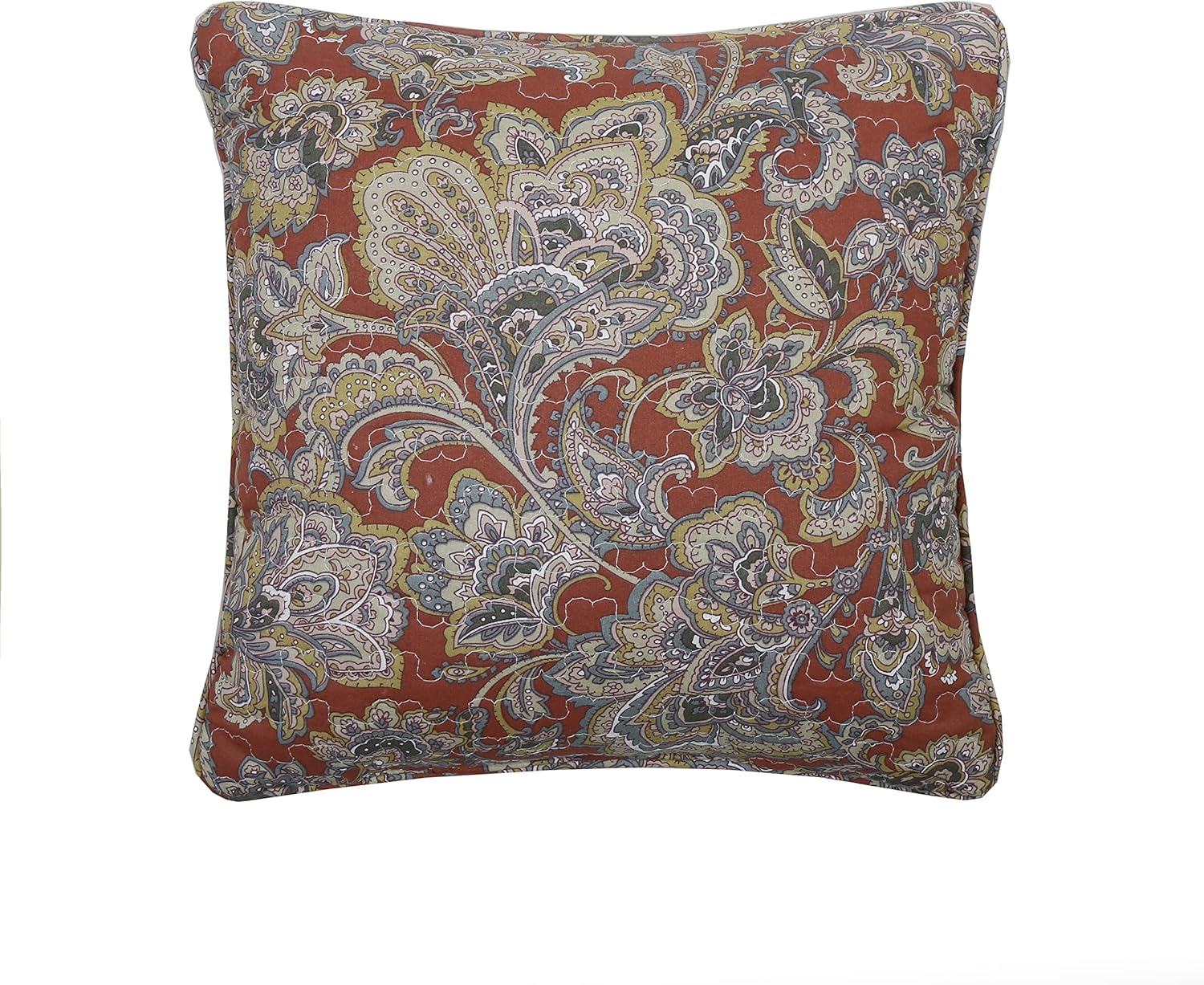 Cozy Line – Juego de cama de 6 piezas, ropa de cama reversible de algodón reversible con falda de cama, fundas a juego, almohada decorativa