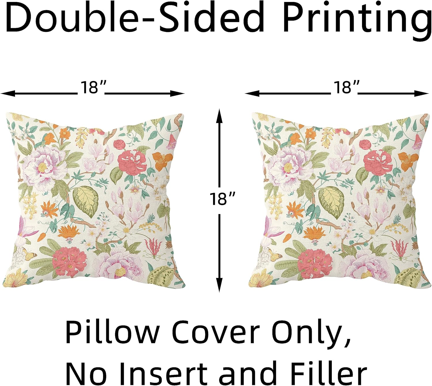 weesire Juego de 4 fundas de almohada florales para decoración de verano y primavera, color verde salvia, fundas de cojín decorativas de algodón