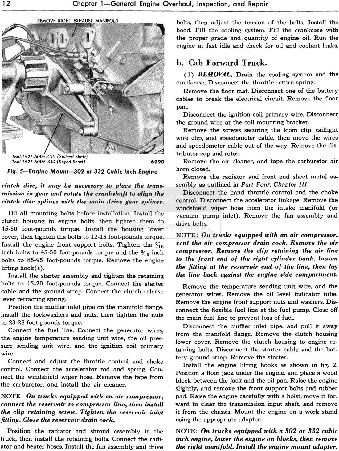 1956 Ford Pickup Truck Shop Manual de reparación
