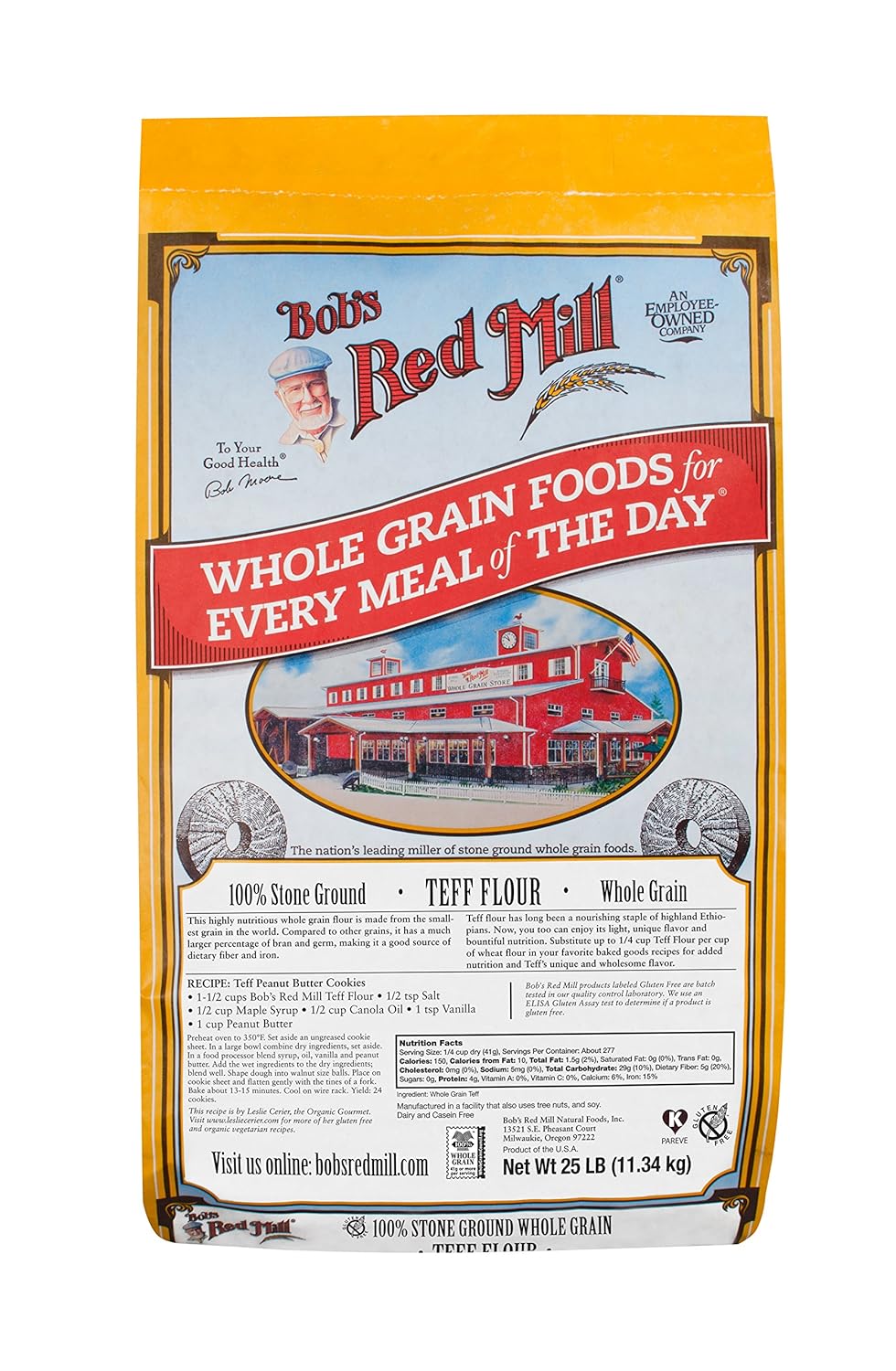 Harina de Teff Bob’s Red Mill, 25 Libras