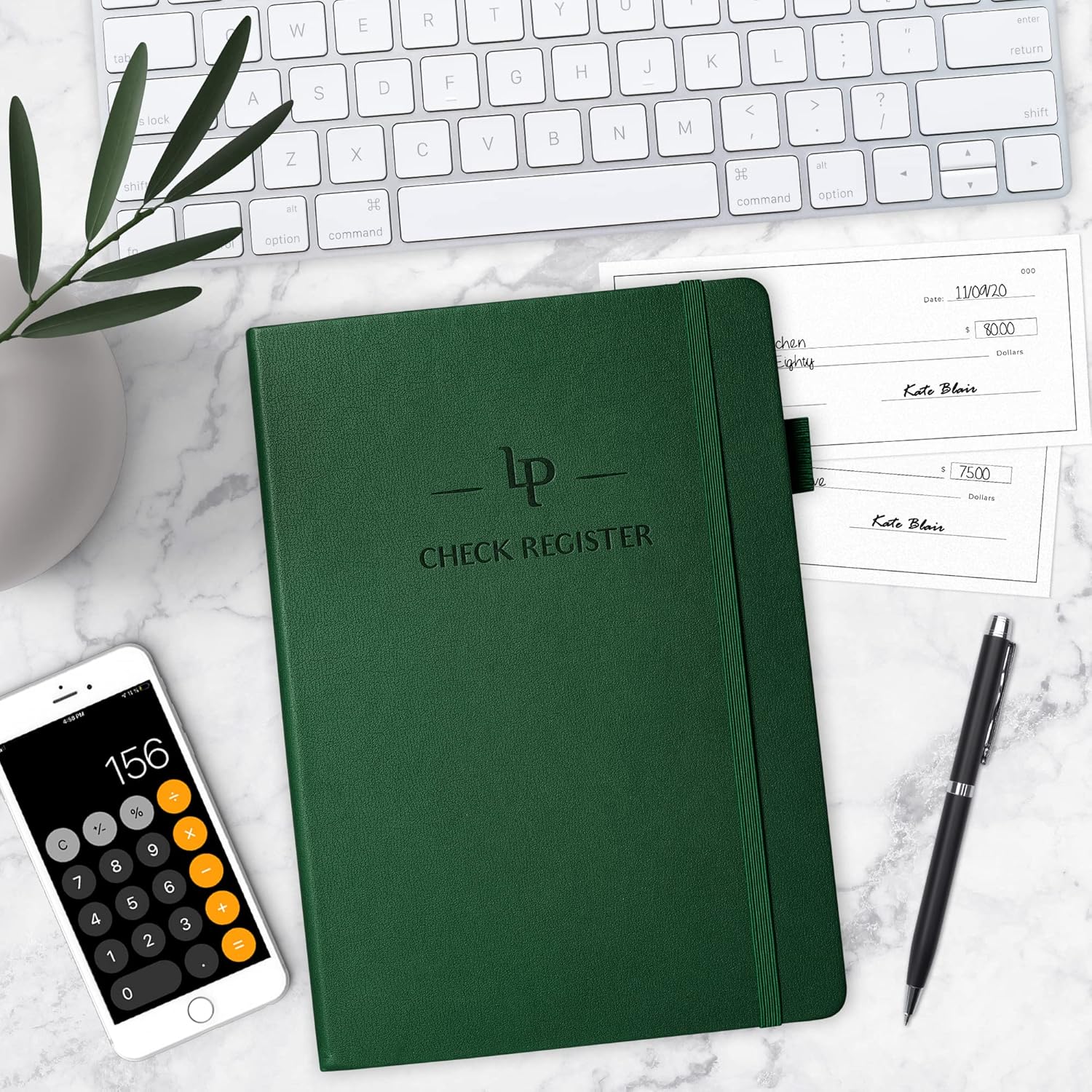 Legend Planner Libro de registro de cheques – Libro contable para pequeñas empresas y uso personal – Registro de chequera para rastrear