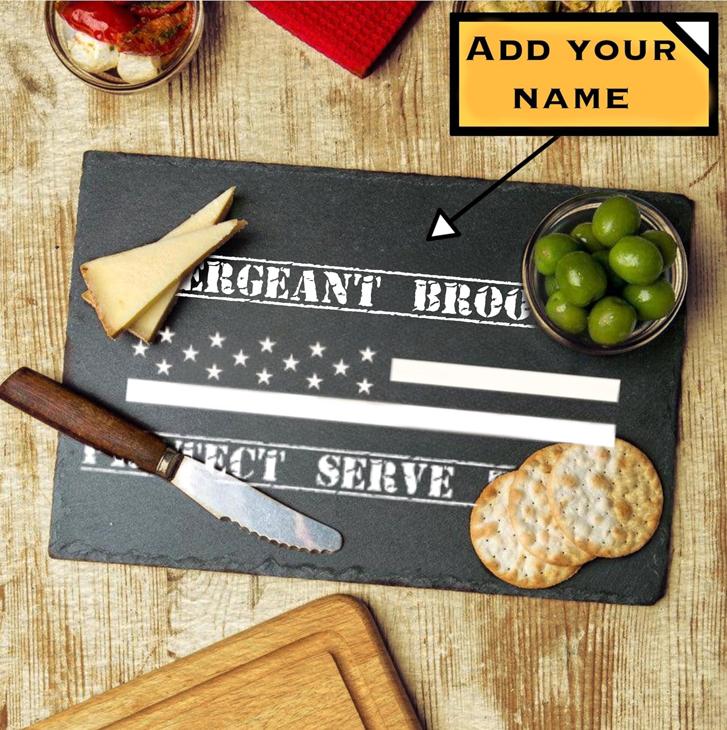 Personalized Police Whiskey Decanter Set for Men, Dad, Officer, Captain, Sergeant – Includes Custom Decanter, Glasses, Serving Board, Gift Box –