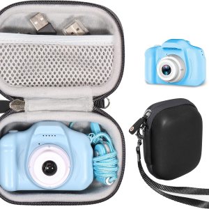 getgear Funda para cámara Seckton Kids Selfie, funda de viaje organizadora con bolsillo de malla y correa de muñeca desmontable (negro) getgear Funda para cámara Seckton Kids Selfie, funda de viaje organizadora con bolsillo de malla y correa de muñeca desmontable (negro)