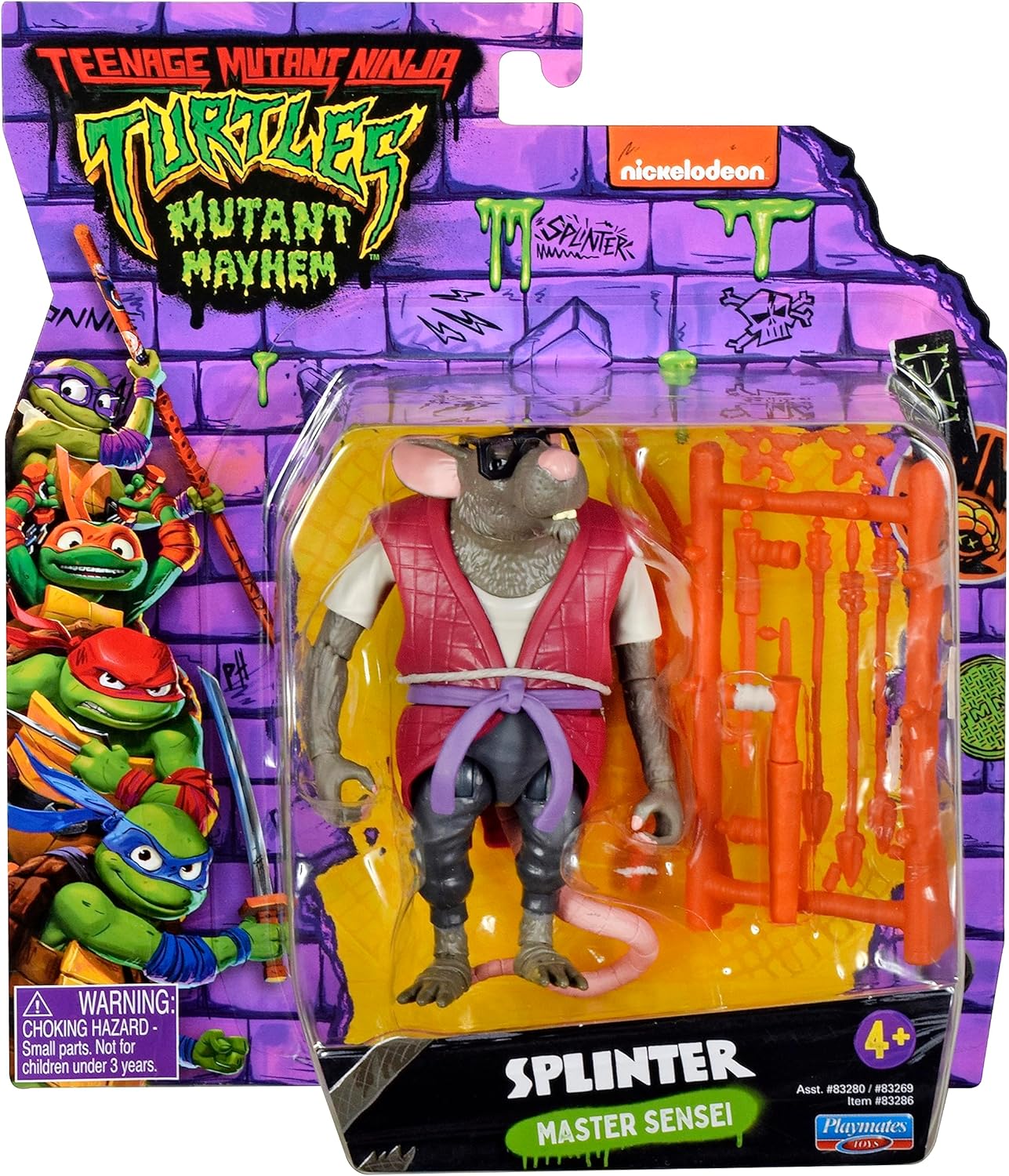 Teenage Mutant Ninja Turtles Mutant Mayhem – Figura de acción básica de 4 pulgadas de Playmates Toys