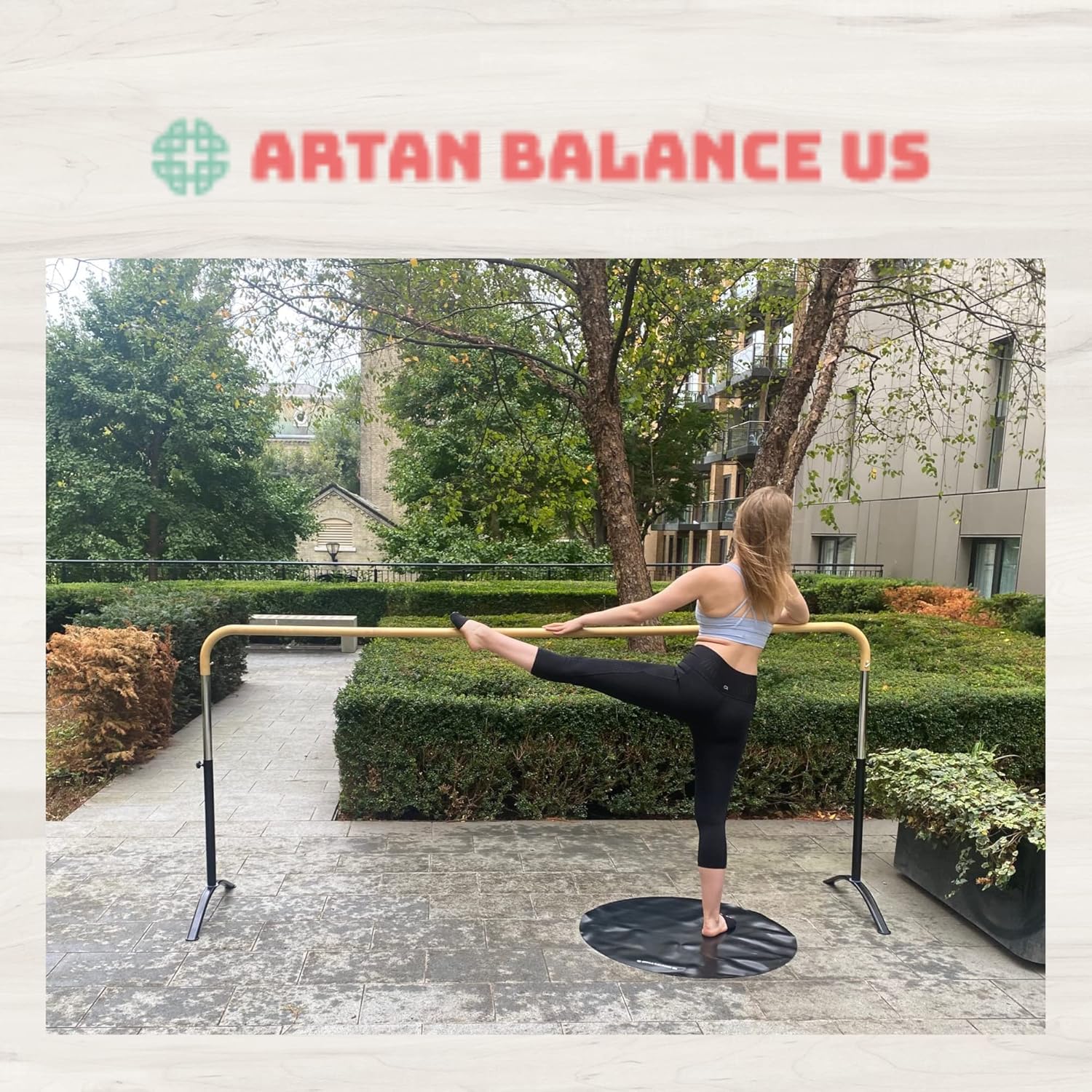 Barra de ballet portátil para el hogar o estudio, barra ajustable de altura para estiramiento, pilates, baile o entrenamientos activos, barra