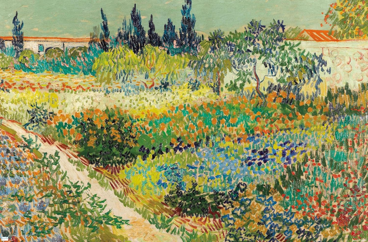 Trends International Garden at Arles de Vincent van Gogh – Póster de pared, 22.37 x 34.00 pulgadas, versión sin marco prémium