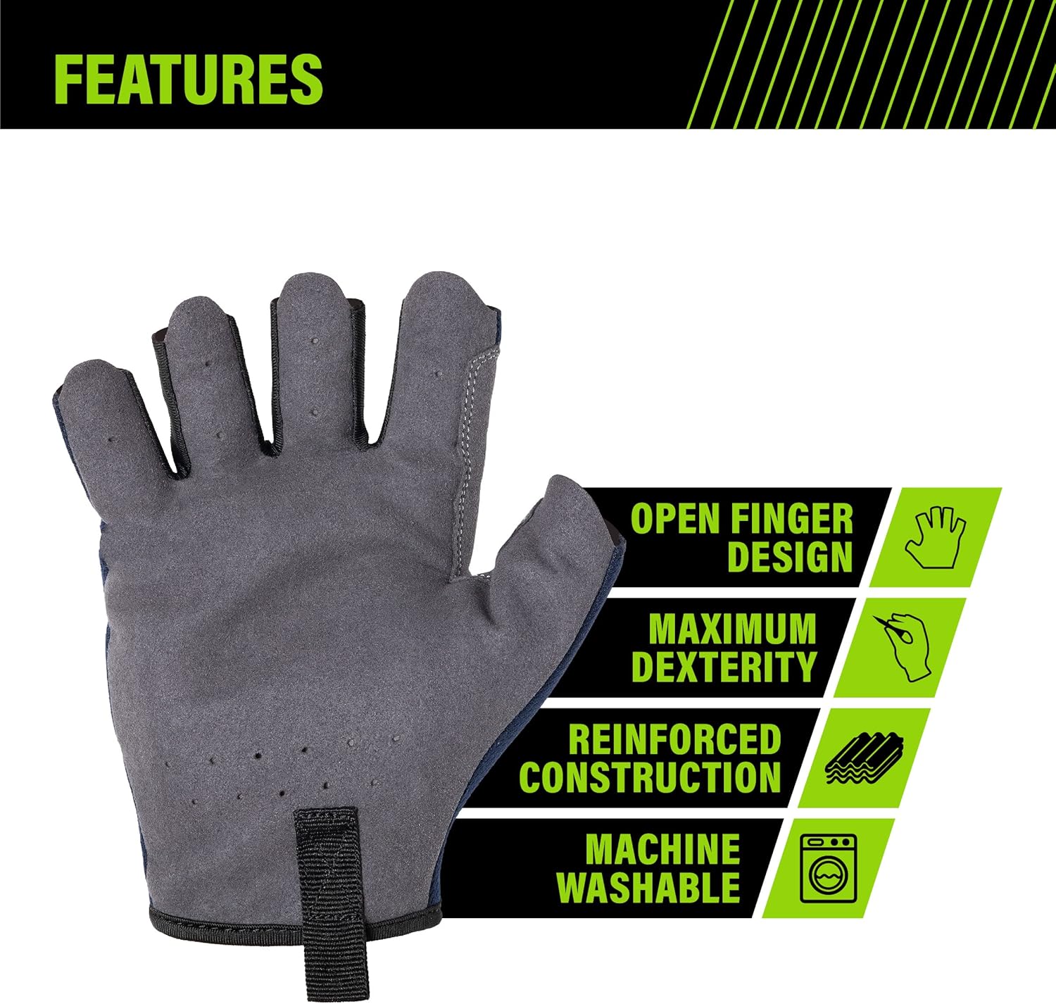 AWP Guantes de trabajo profesionales sin dedos
