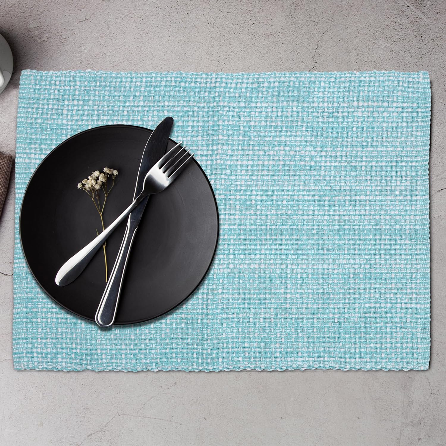 Urban Villa Manteles individuales para mesa de comedor, 100% algodón, 14 x 20 pulgadas, manteles individuales de gran tamaño, juego de 6 manteles