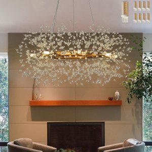 Bombilla incluida, 8 luces de 31.5 pulgadas de ancho, lámpara de cristal de fuegos artificiales de oro antiguo, lámpara moderna de rueda de carro, Bombilla incluida, 8 luces de 31.5 pulgadas de ancho, lámpara de cristal de fuegos artificiales de oro antiguo, lámpara moderna de rueda de carro,