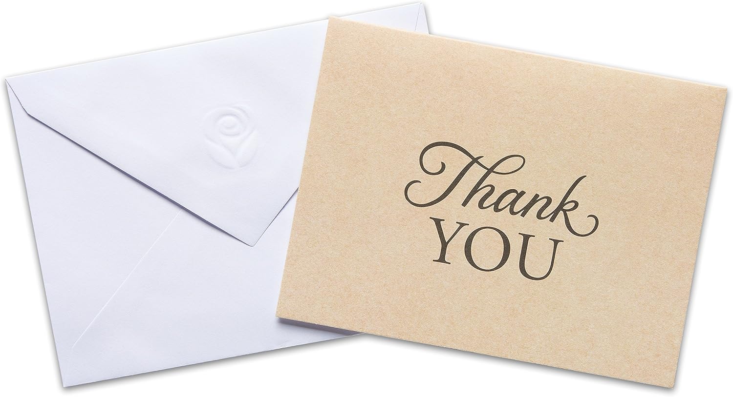 American Greetings Tarjetas de agradecimiento con sobres, estilo Kraft marrón (50 unidades)
