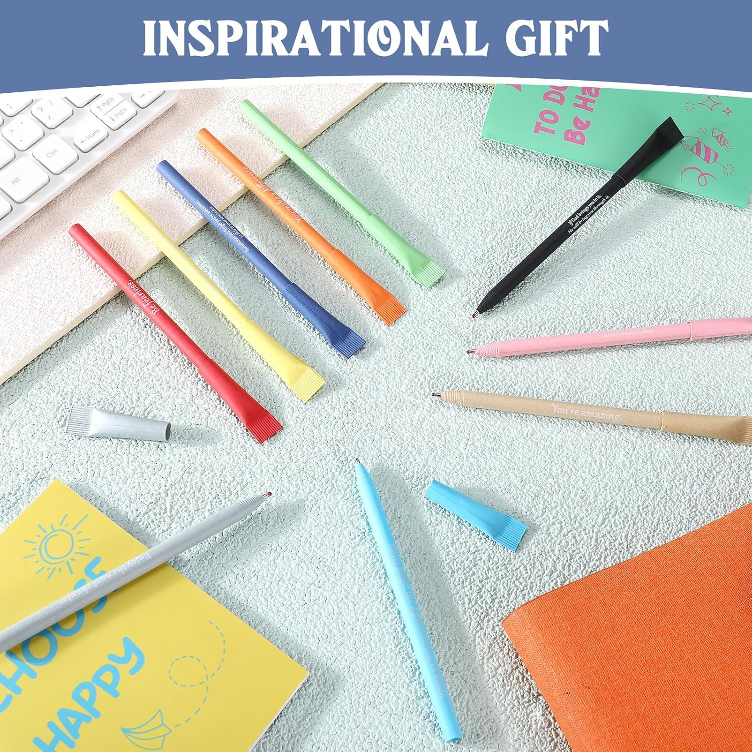 Teling 100 bolígrafos motivacionales, operación a granel, citas inspiradoras, bolígrafos con frase para regalos de regreso a clases, bolígrafos de