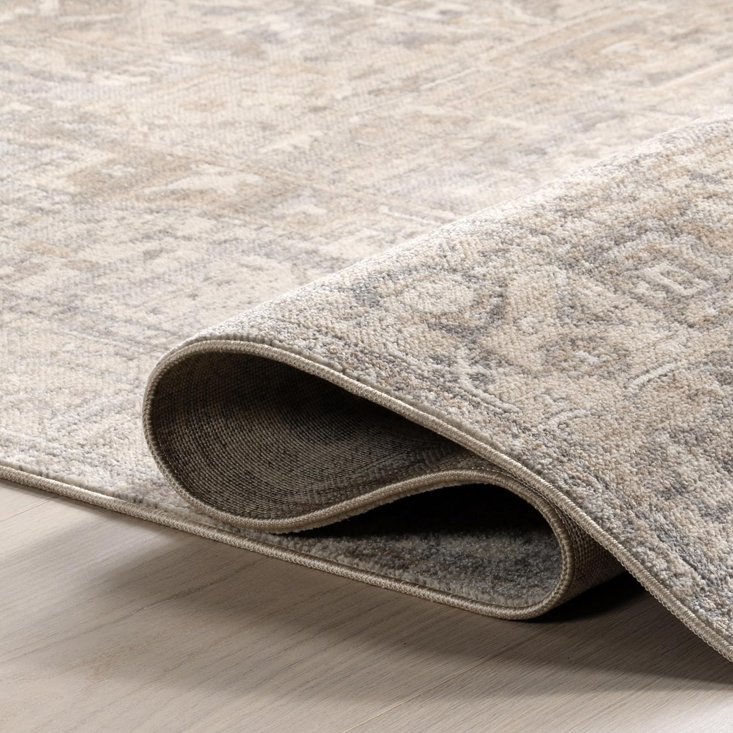 NuLOOM – Alfombra con diseño de medallón, con flecos, modelo Ethel