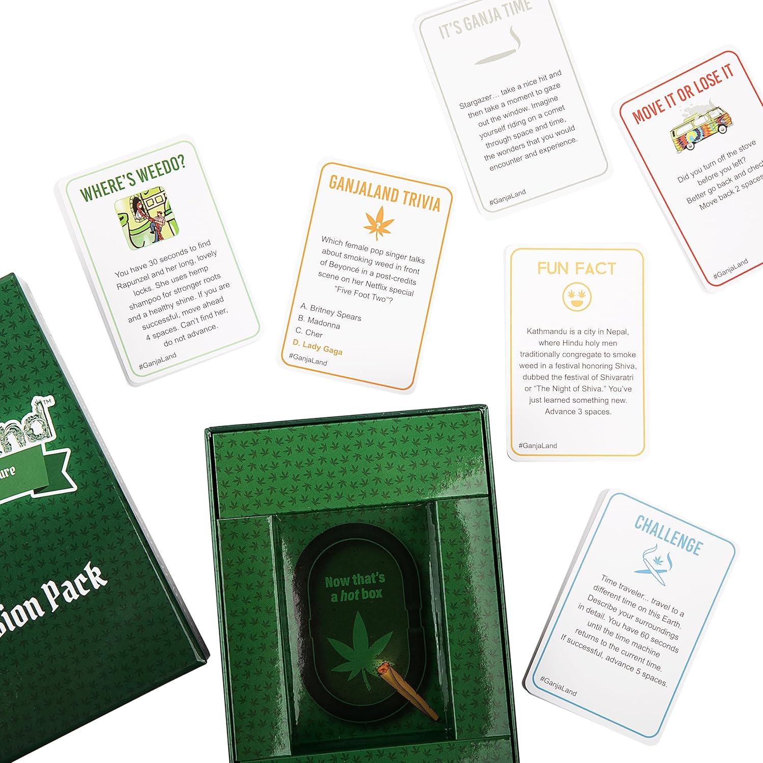 WHAT DO YOU MEME Ganjaland – Paquete de expansión  Más cartas para The Epic Stoner Game Night Adventure Medium