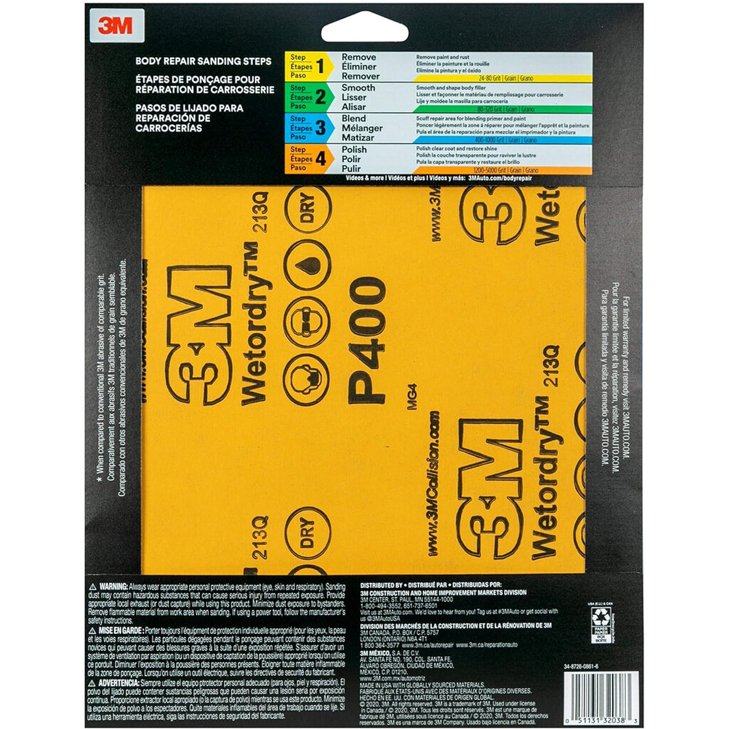 3M Imperial Wetorydry, 32038, 1