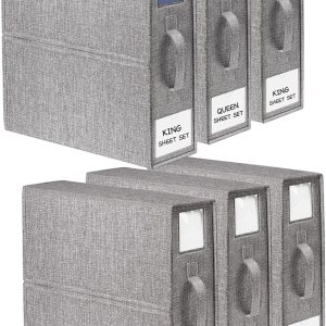 YUOROS Juego de sábanas plegables para organizar sábanas (tamaño Queen o King) de tela para sábanas, fundas de edredón y fundas de almohada, YUOROS Juego de sábanas plegables para organizar sábanas (tamaño Queen o King) de tela para sábanas, fundas de edredón y fundas de almohada,