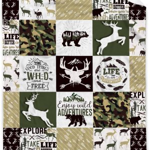 BUYYET Wild Adventure – Manta de franela de forro polar de animales del bosque, manta de regalo ligera y suave, bonita manta acogedora para cama, BUYYET Wild Adventure – Manta de franela de forro polar de animales del bosque, manta de regalo ligera y suave, bonita manta acogedora para cama,