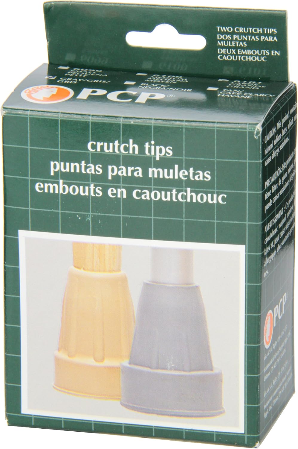 Repuesto de punta de muleta, 1 par