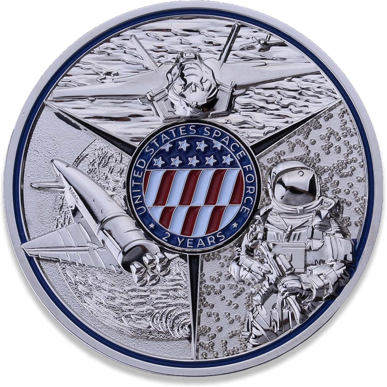 Moneda de desafío de bola de cumpleaños de la Fuerza Espacial 2021! Diseñada para veteranos militares, producto oficial de la Fuerza Espacial