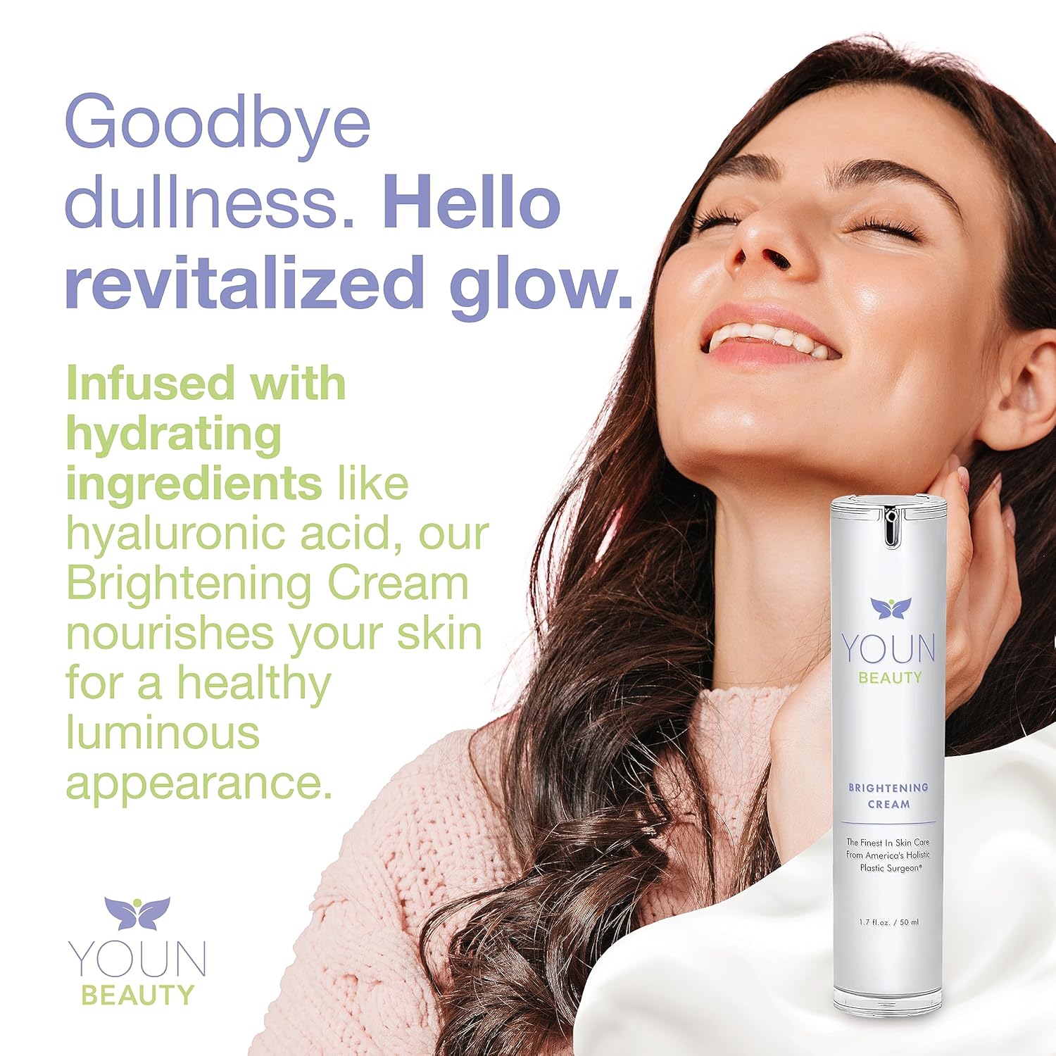Crema iluminadora con ácidos glicólicos y kójicos y extracto de regaliz – Crema aclaradora de piel sin hidroquinona para cara, cuello y escote –