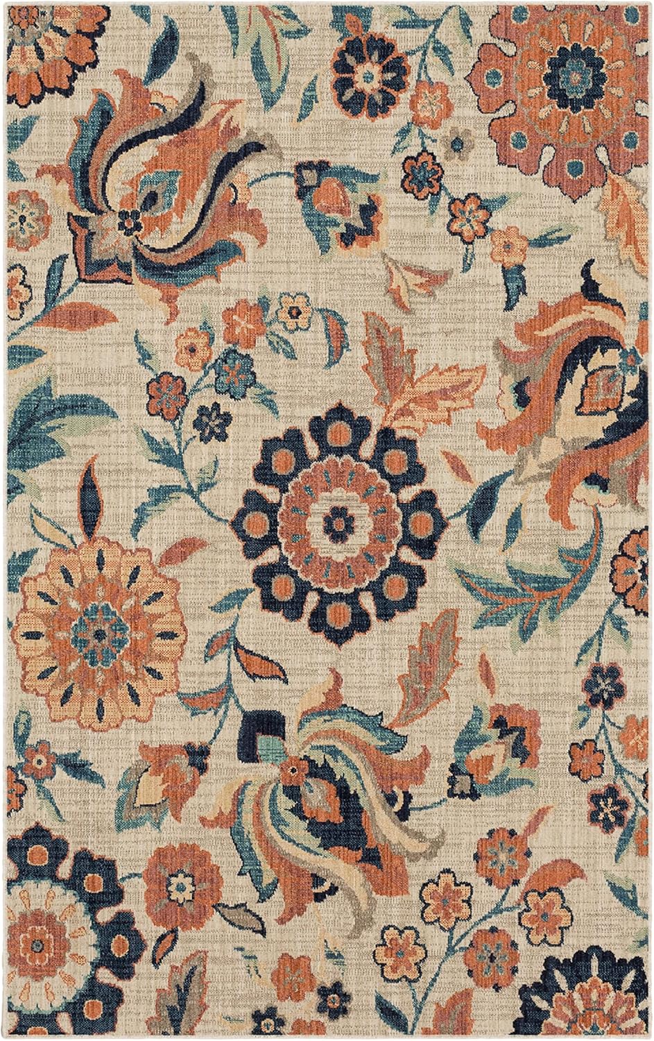 Mohawk Home Floweret – Alfombra de transición floral de 2 x 3 pies, perfecta para entrada, lavandería, pasillo