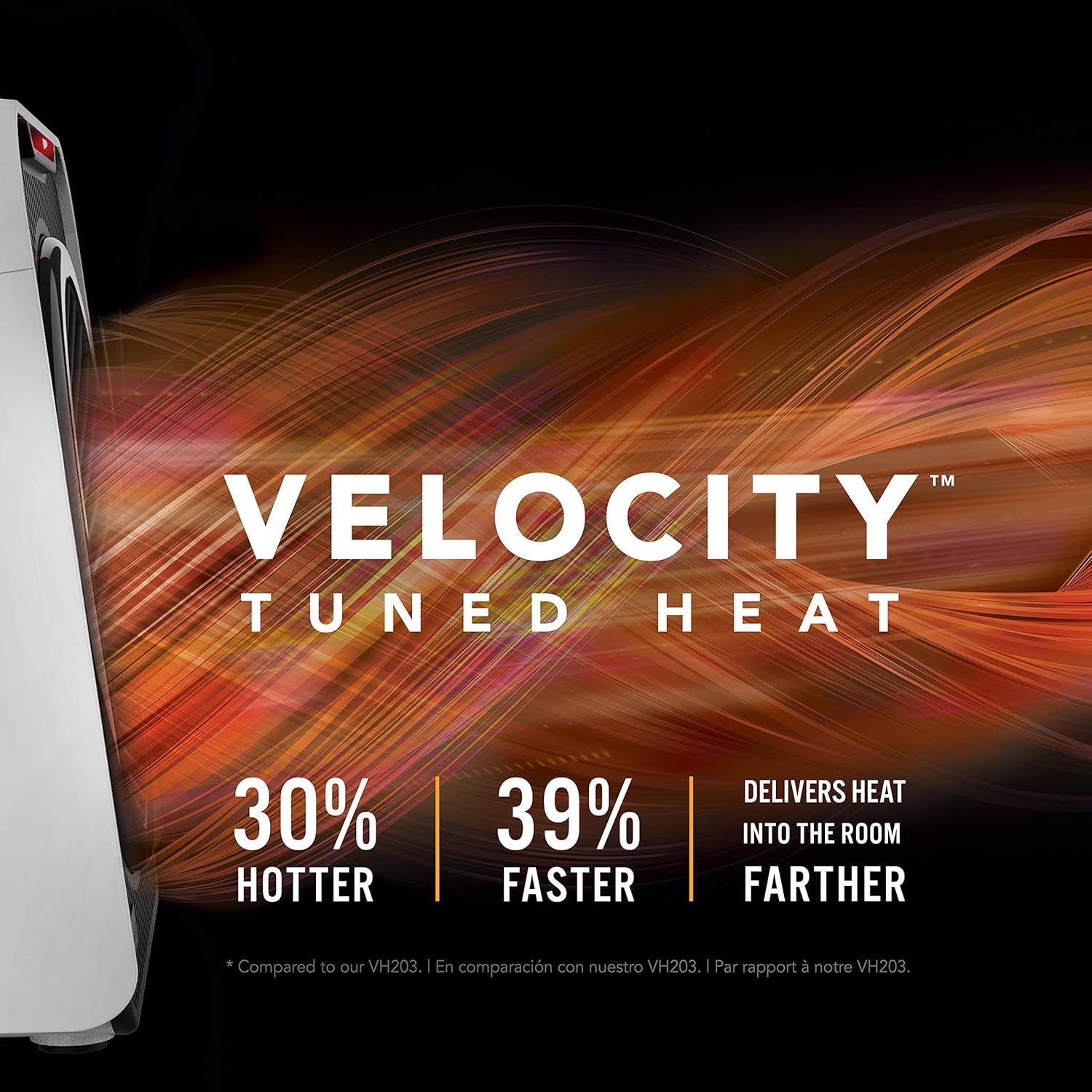 Vornado Velocity 1 – Calentador de espacio personal con 2 ajustes de calor y características de seguridad avanzadas, pequeño, color blanco