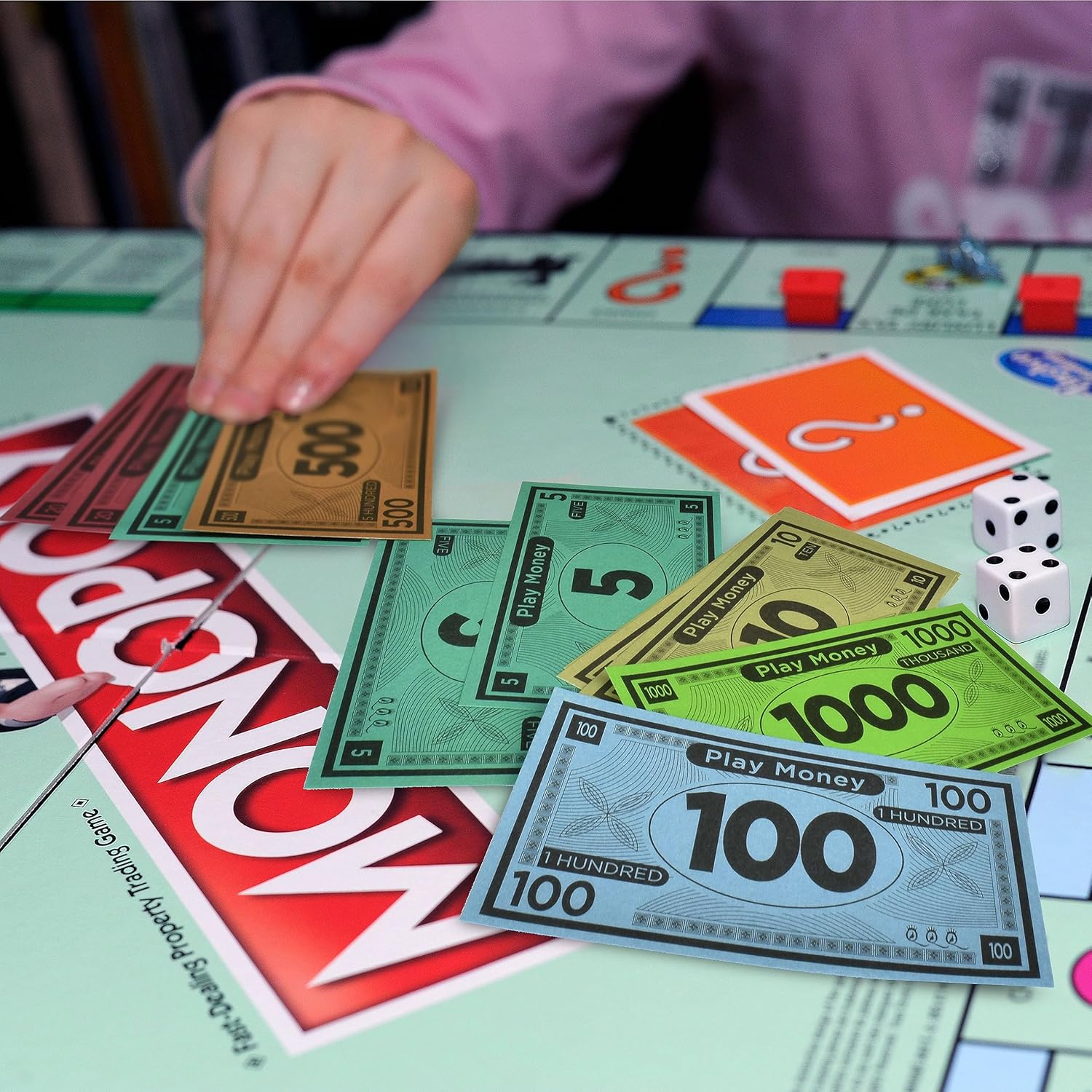Dinero de juego adecuado para juegos de mesa Monopoly  480 piezas de 60 billetes de cada denominación  Papel de impresión de doble cara para cajero