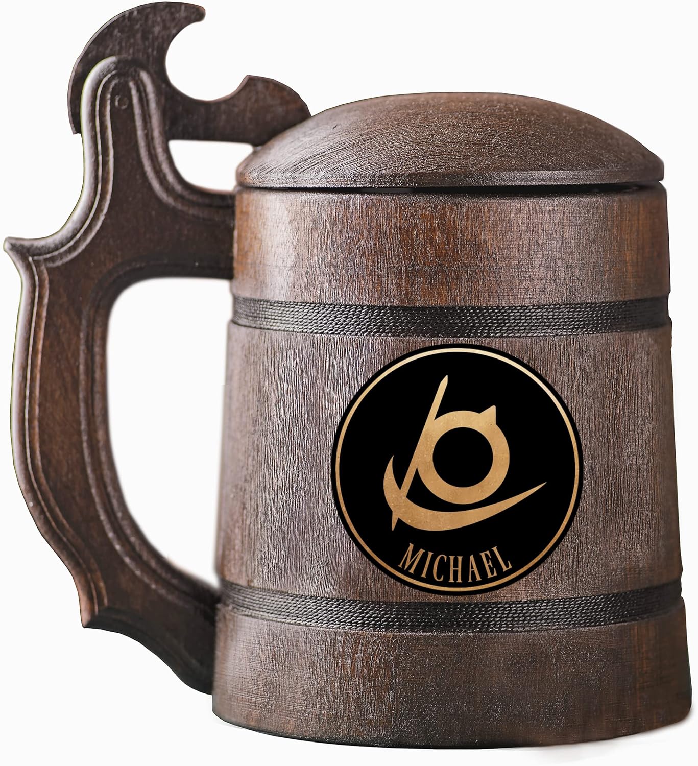 ffxiv – Taza de madera con tapa, regalo para jugadores, jarra de cerveza. Taza de cerveza de madera personalizada. Regalo personalizado para él,