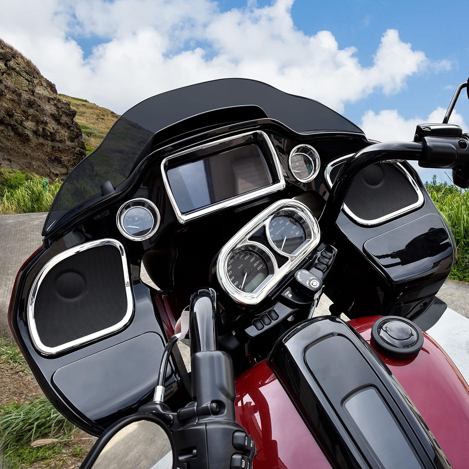 Kit de embellecedores de carenado interior para Road Glide 2015-2022, cubiertas cromadas para Harley CVO Road Glide Limited Special Ultra 2015-2022
