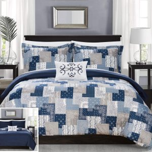 Utopia Blue Queen – Juego de edredón de 8 piezas Utopia Blue Queen – Juego de edredón de 8 piezas