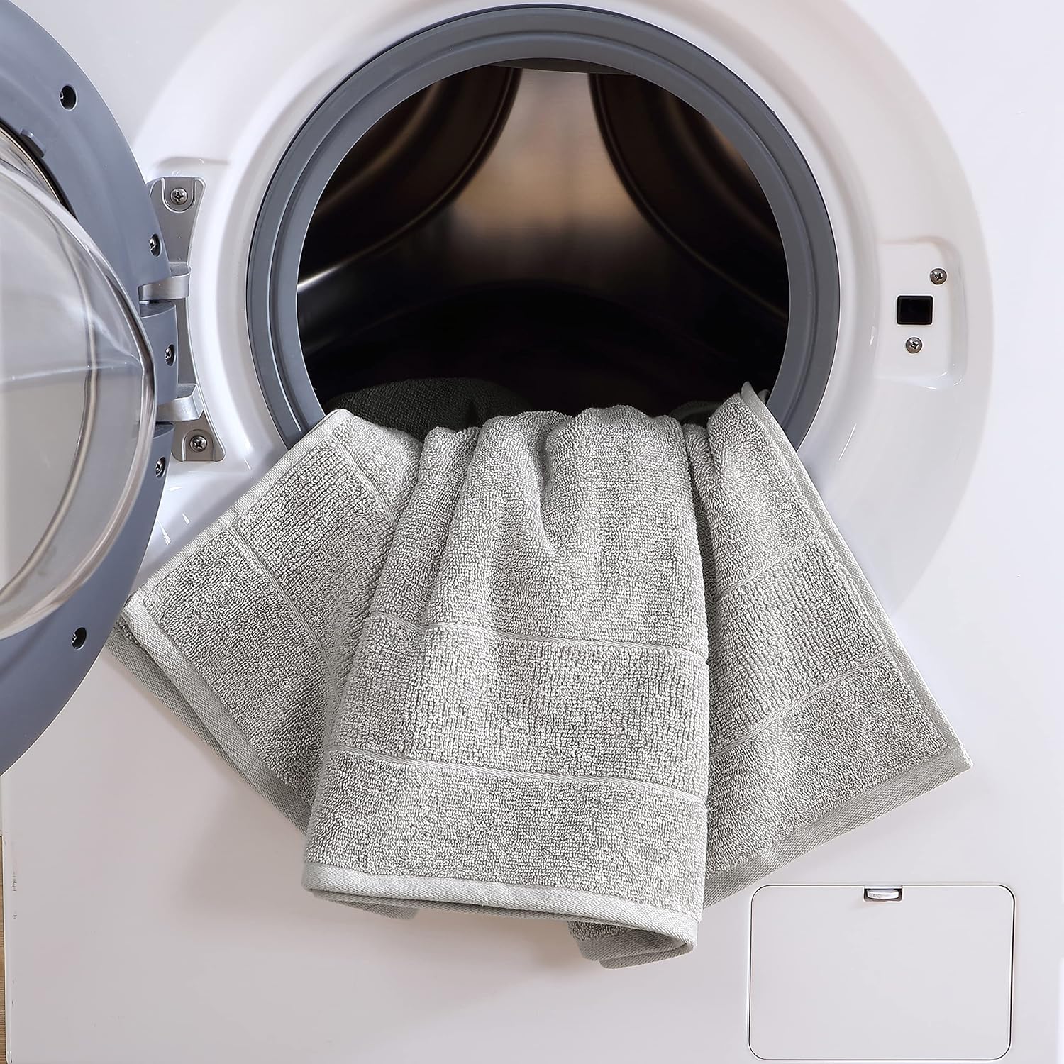 Tommy Bahama – Toallas de baño, juego de toallas de algodón absorbentes y resistentes a la decoloración, decoración de baño de moda (gris islanda, 2