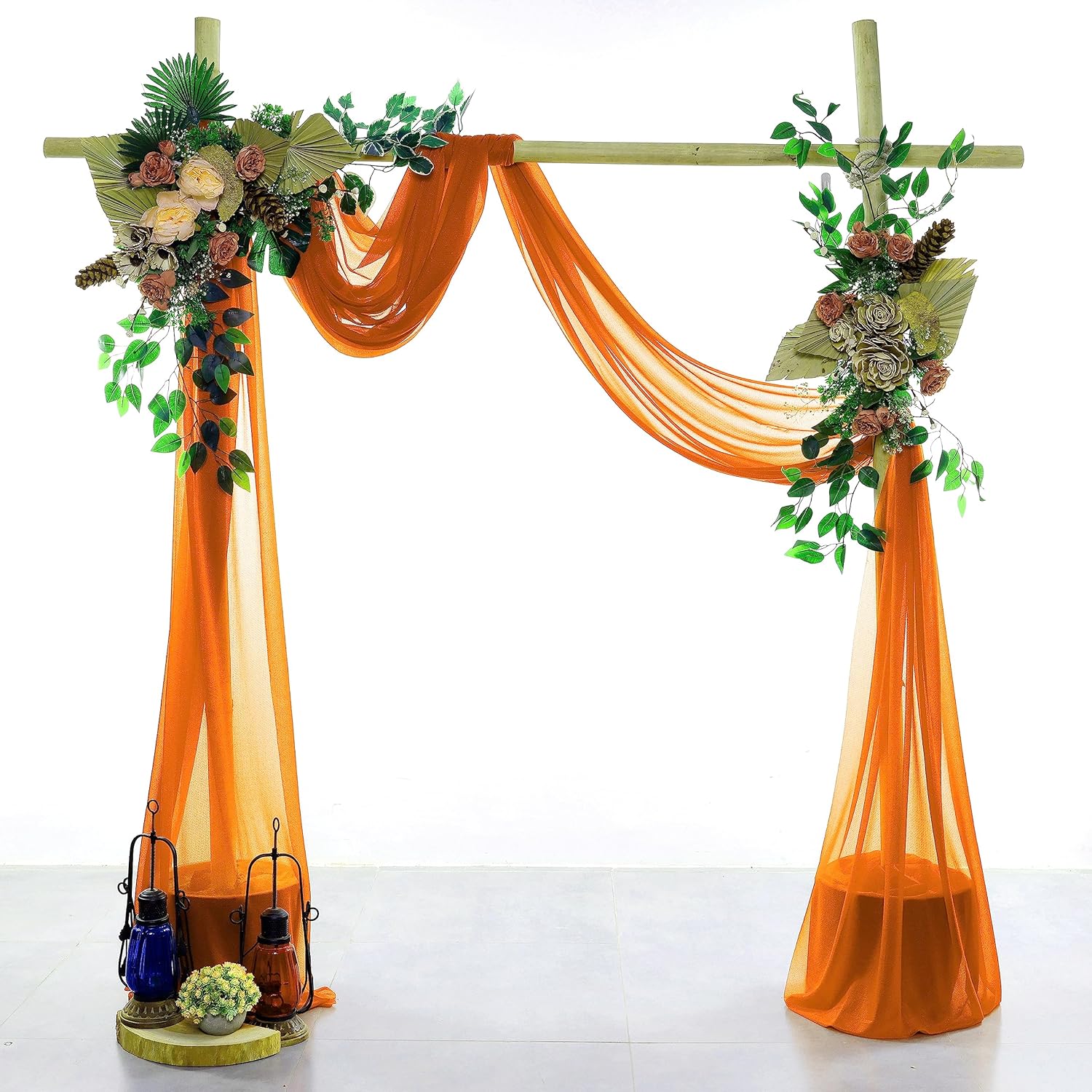MDS – Paquete de 2 paneles (30 pulgadas de ancho x 20 pies de largo) para arco de boda, tela de gasa transparente para boda, ceremonia, recepción,