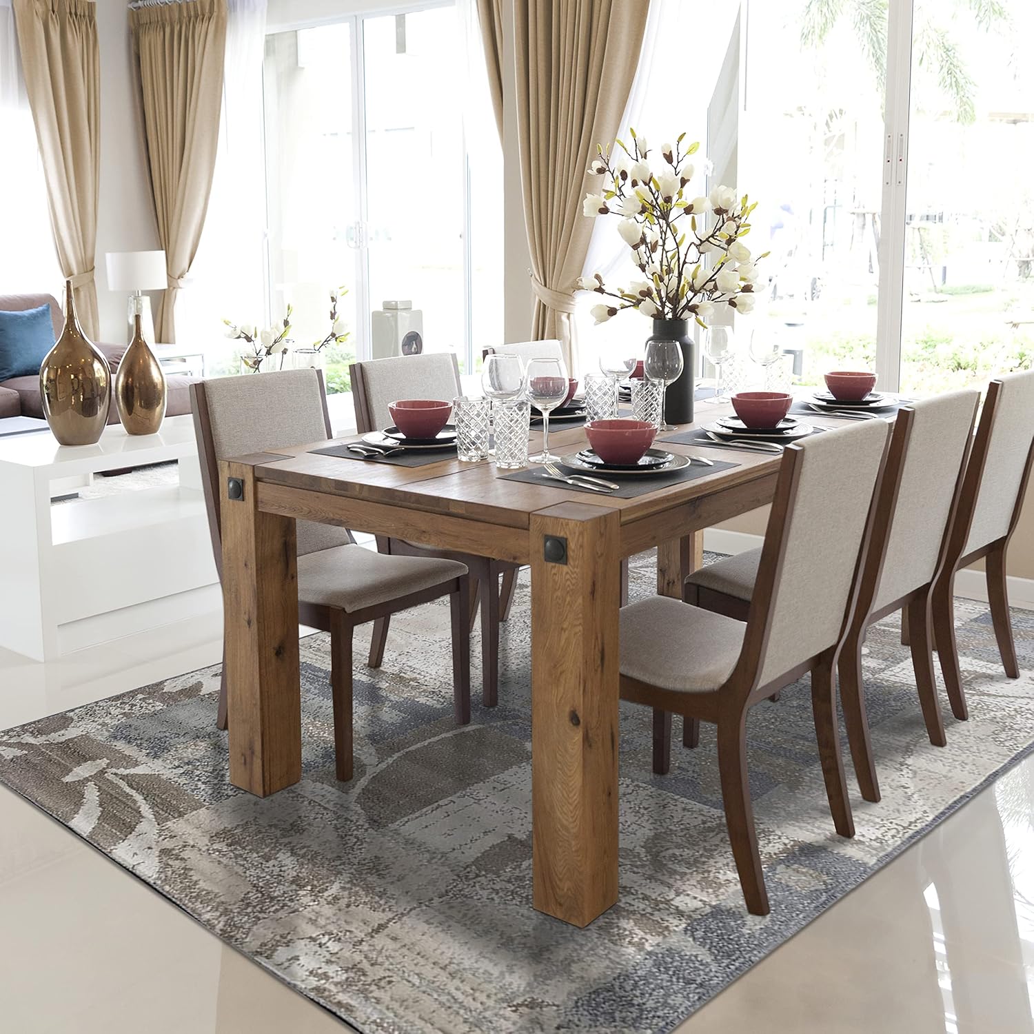 SUPERIOR Alfombra de interior con respaldo de yute, perfecta para pasillo, entrada, oficina, sala de estarcomedor, dormitorio, cocina, piso,
