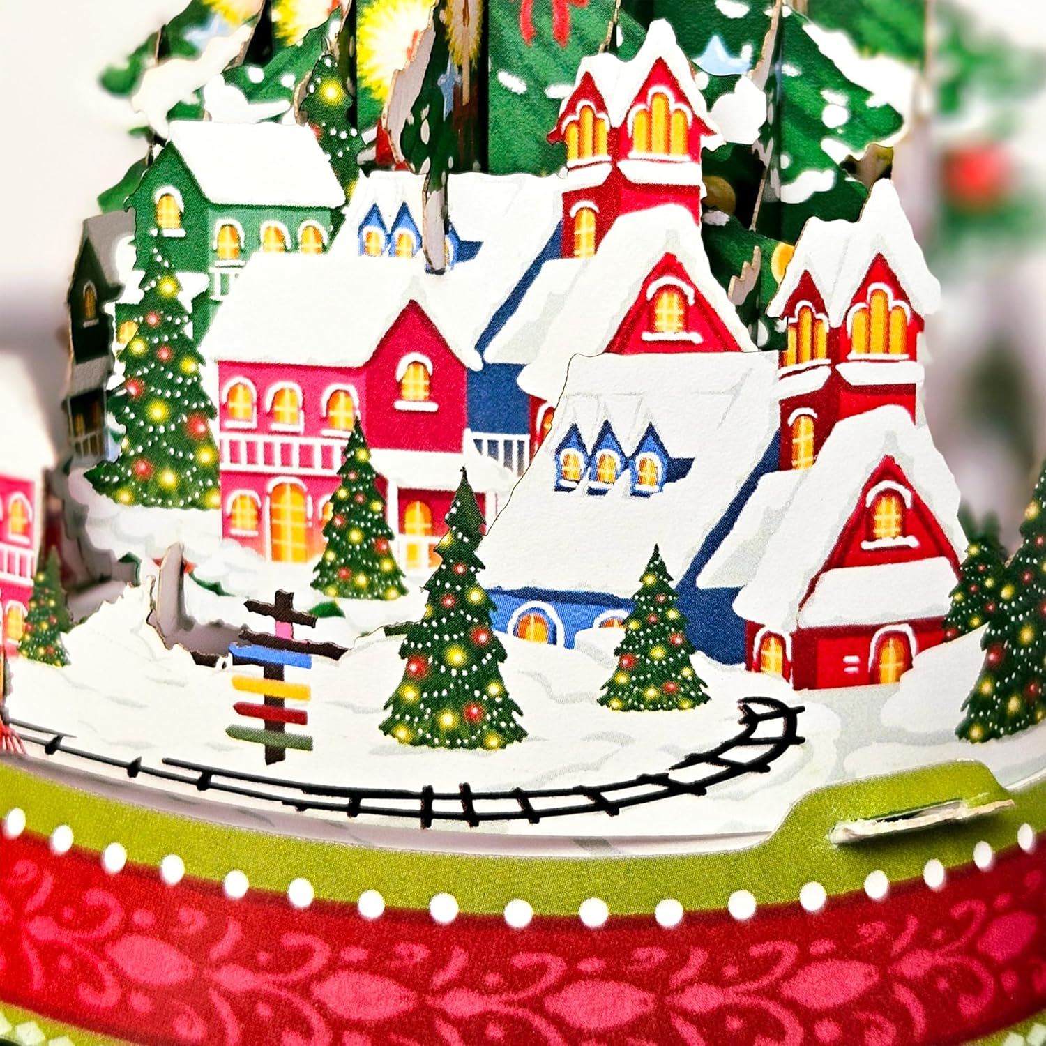 22 CRAFT By 22CRAFT Tarjetas de Navidad desplegables, tarjetas de Navidad 3D emergentes de árbol de Navidad, tarjeta de felicitación de Navidad de 6