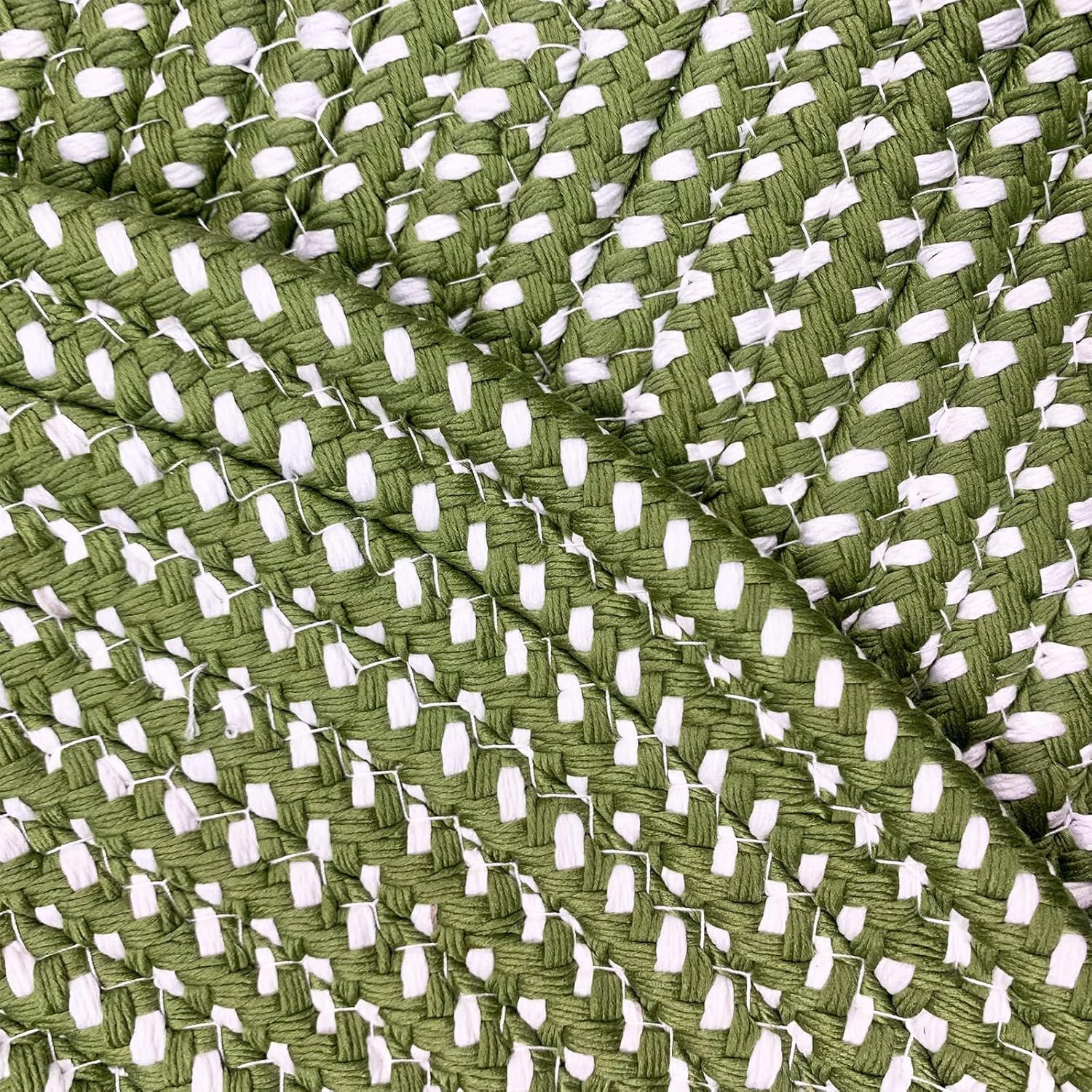 USTIDE Alfombra trenzada, ovalada de cuerda de algodón, lavable a mano, alfombra de cuerda suave para entrada, cocina, baño, mesita de noche,